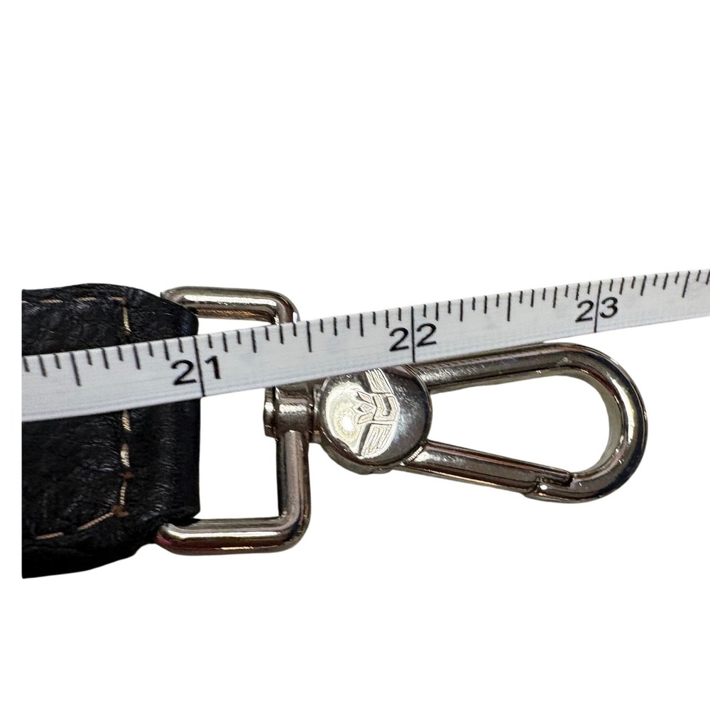 Consuela Handbag Strap Women OS Black Excellent Pebbled Leather Silver Hardware - Picture 6 of 7